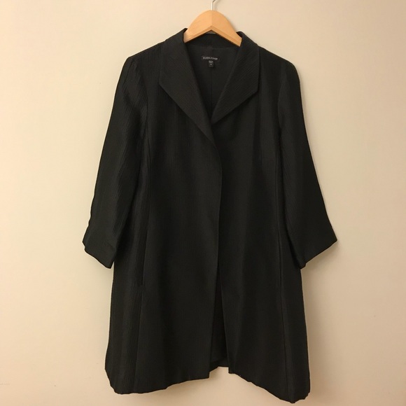 ⛔️SOLD⛔️Eileen Fisher Silk Open Front Coat Size M - Picture 7 of 8